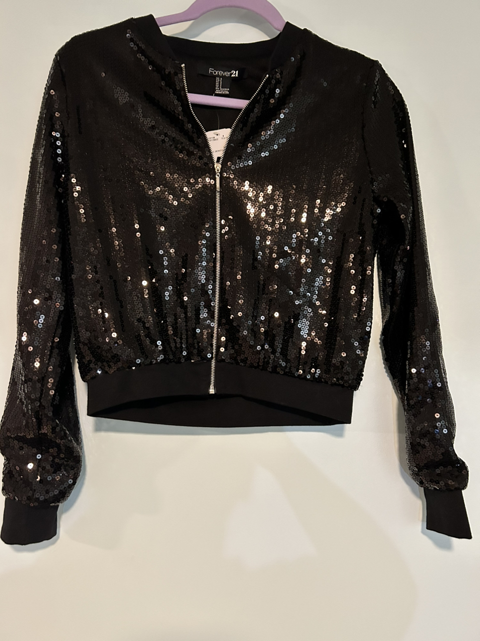 New Sequin zip up jacket