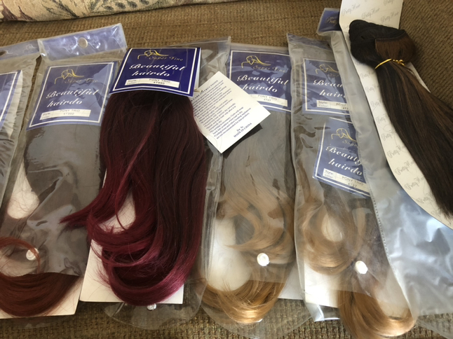 Hair ponytails ( ONLY BURGUNDY LEFT) thumbnail