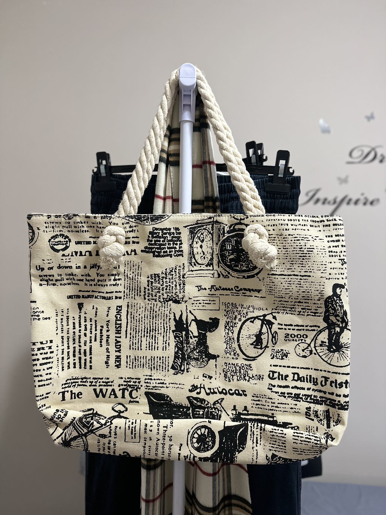 Vintage Print Tote Bag - photo 2