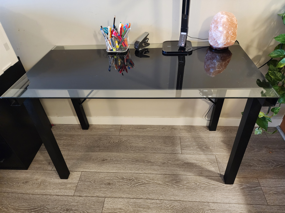 Modern Glass top desk for home office