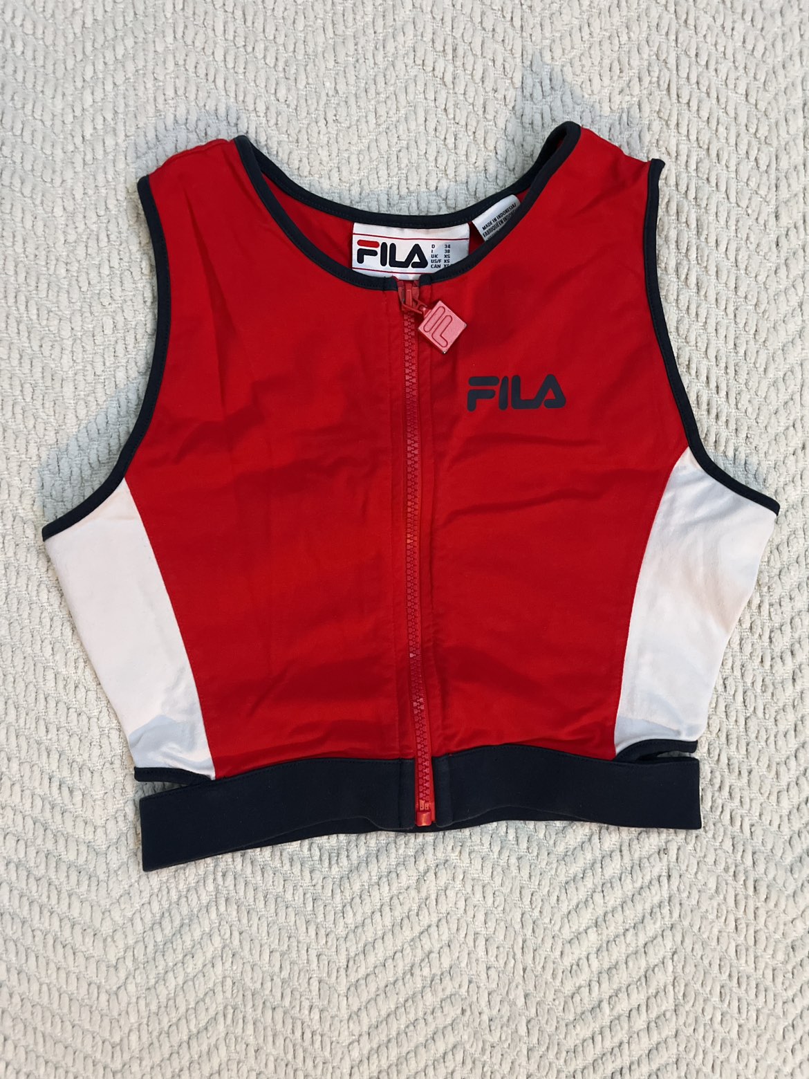 FILA cropped red tank thumbnail