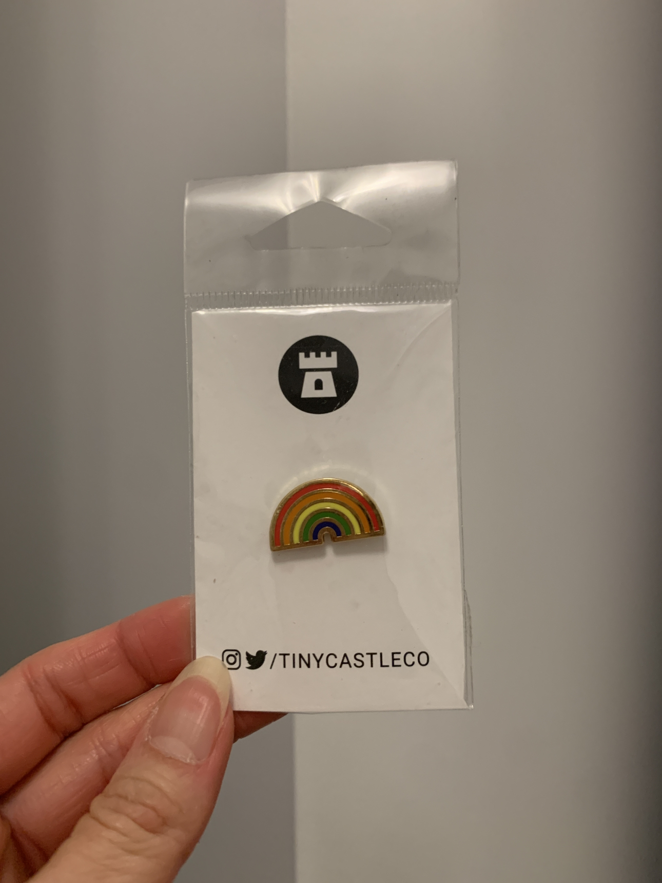 NEW — Tiny Castle Co. Rainbow Enamel Pin