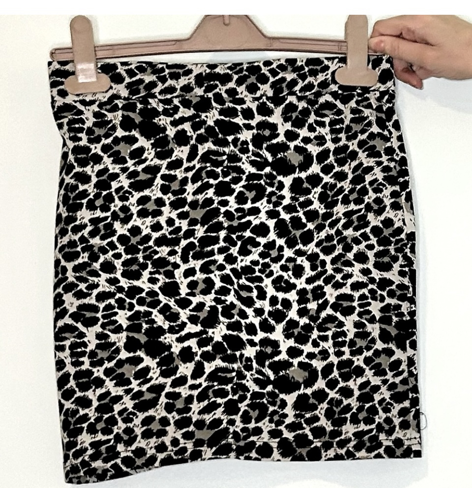 Snow leopard mini skirt