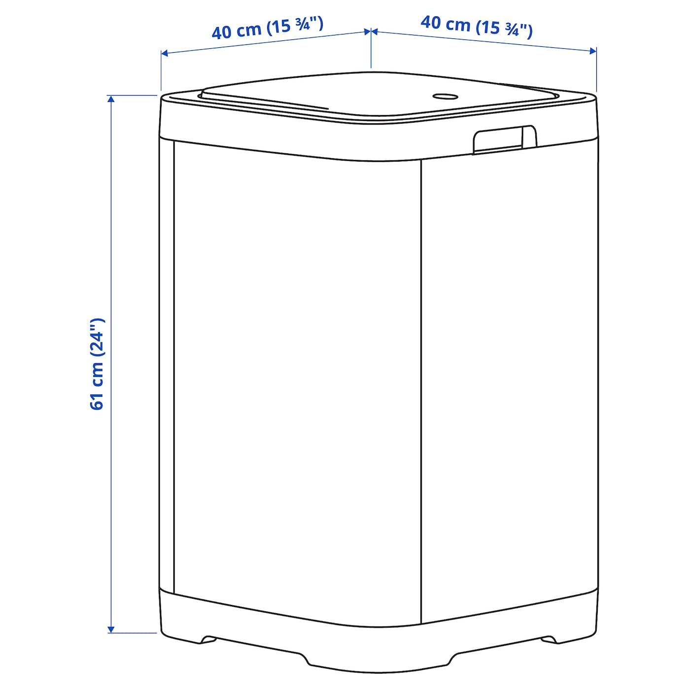 Ikea Gigantisk 60L touch top trash bin