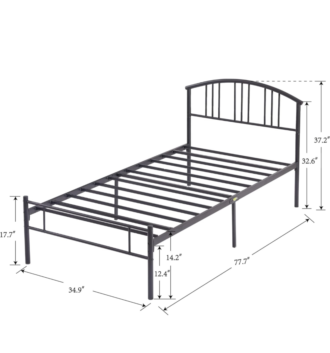 Twin bed frame (mattress available if needed) - photo 2