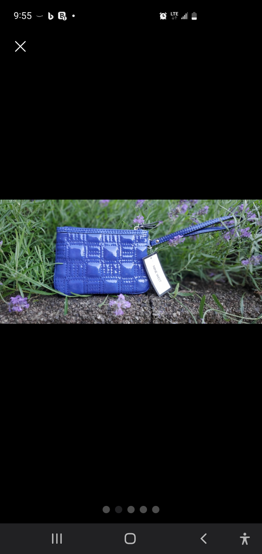 Nine West Blue Wristlet "Go-to-Glamour" image indicator(2)