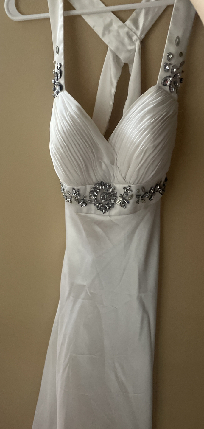 White evening dress