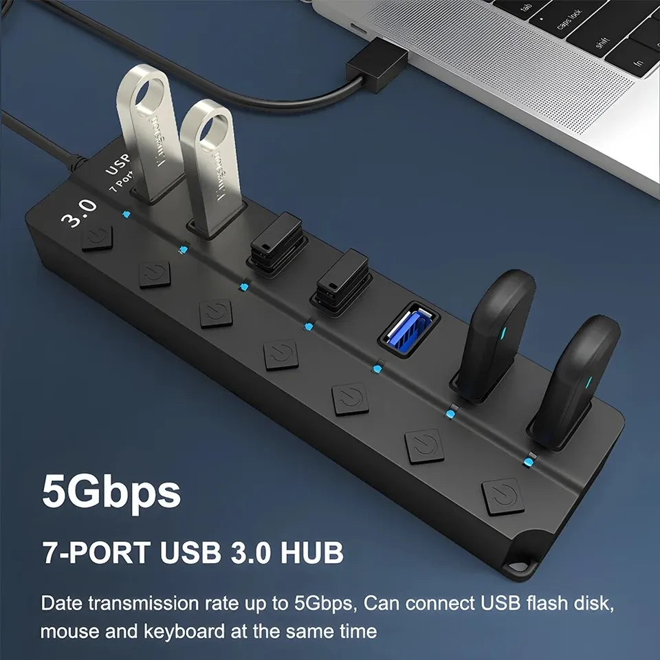 7 And 4 slots USB 3.0 Hub - photo 2