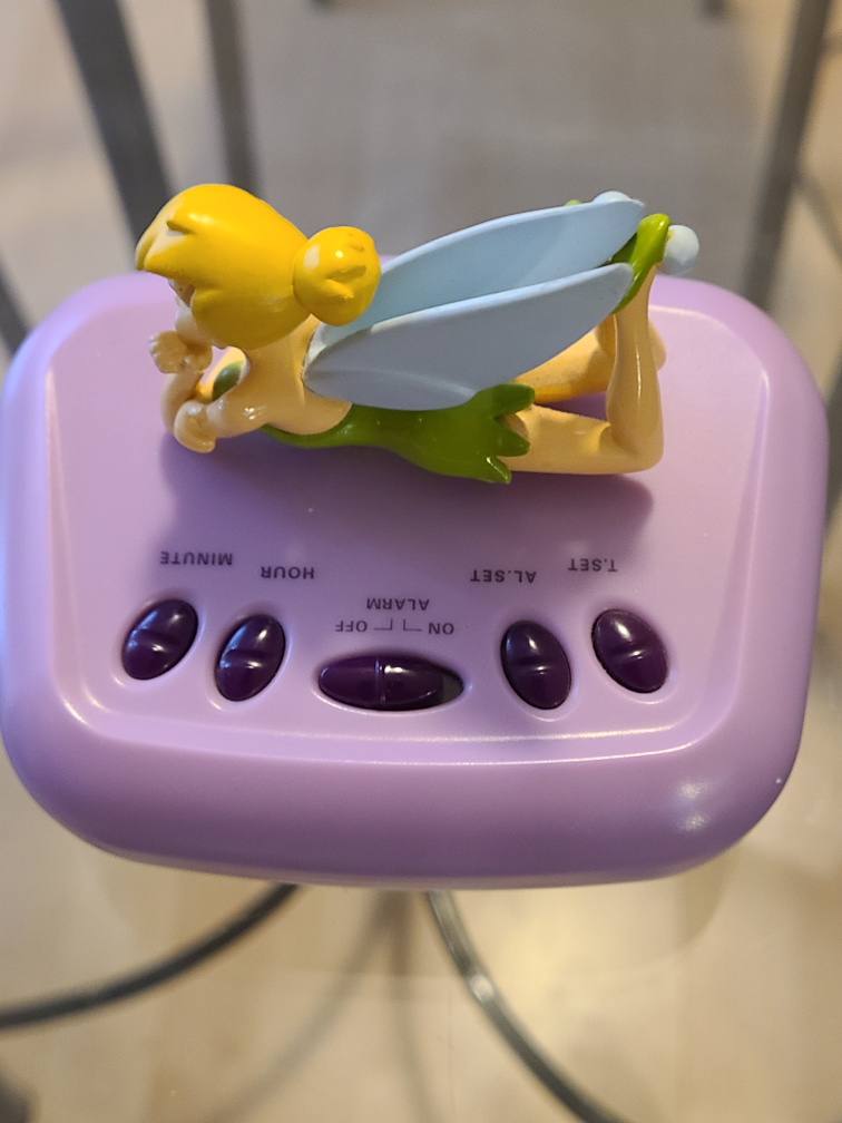Tinkerbell child's alarm clock w/ batteries image indicator(2)