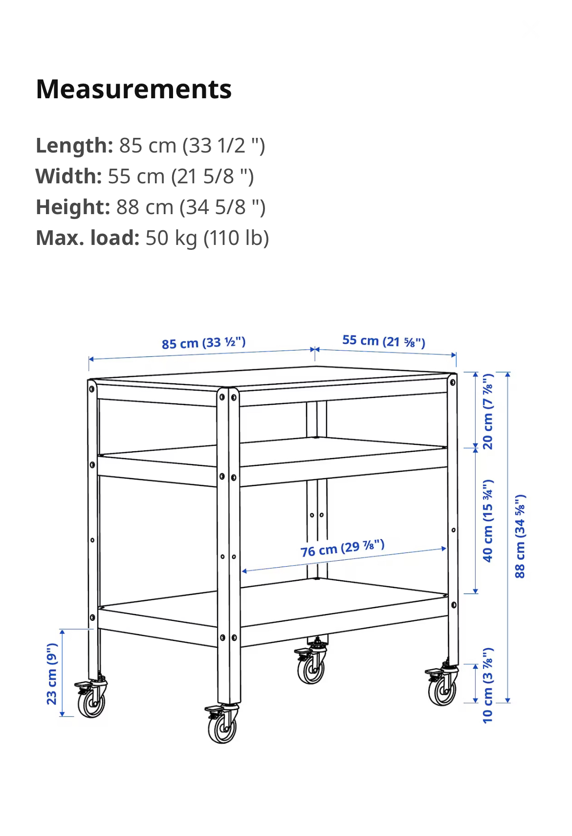 IKEA BROR Utility cart - photo 3