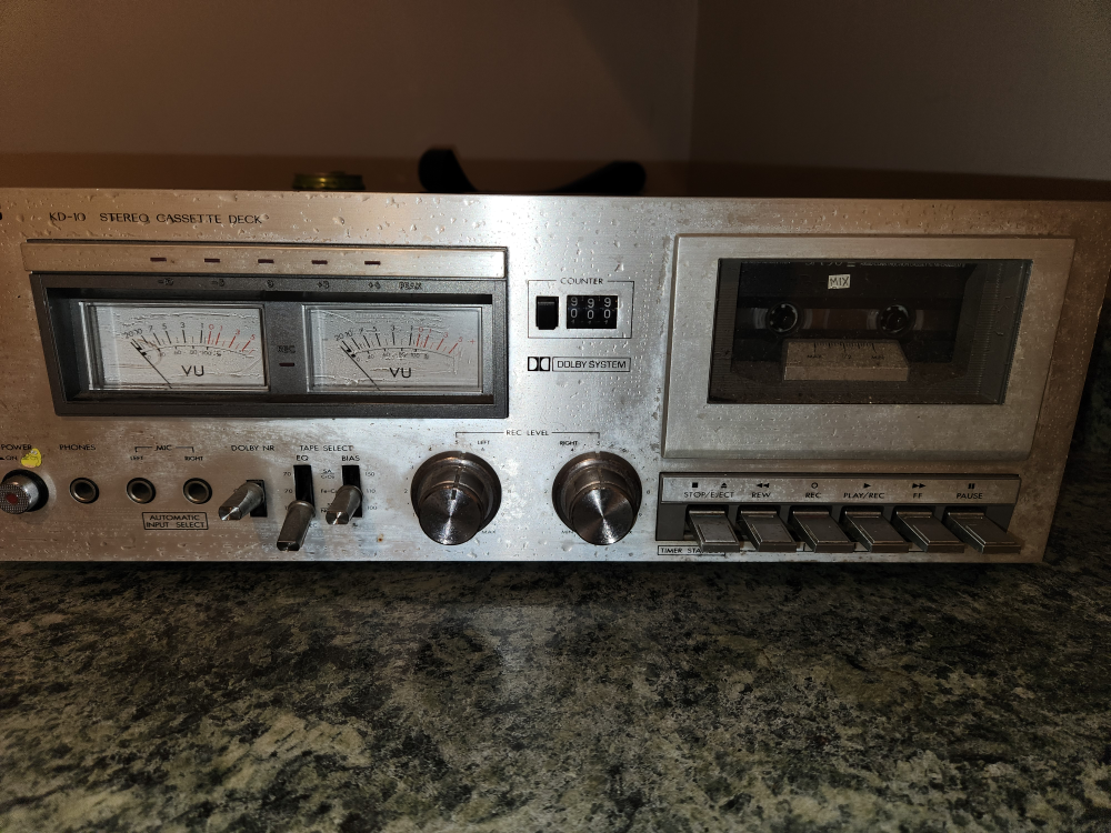 Vintage JVC tape deck and radio