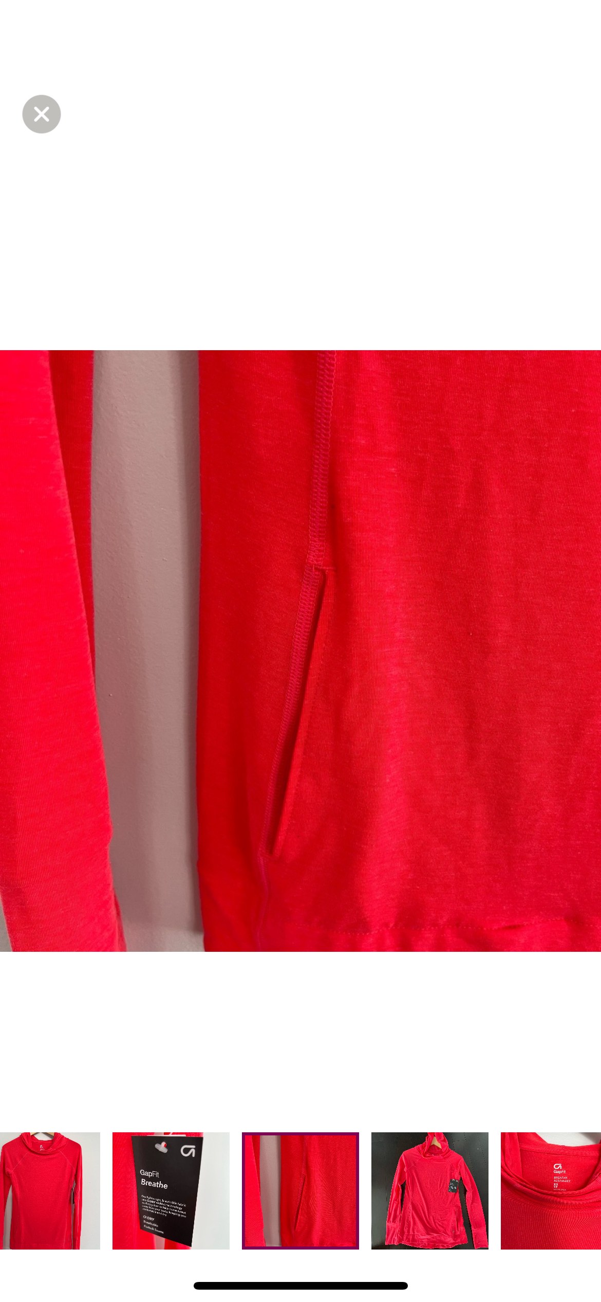 New with tags GapFit Coral hoodie XS image indicator(4)