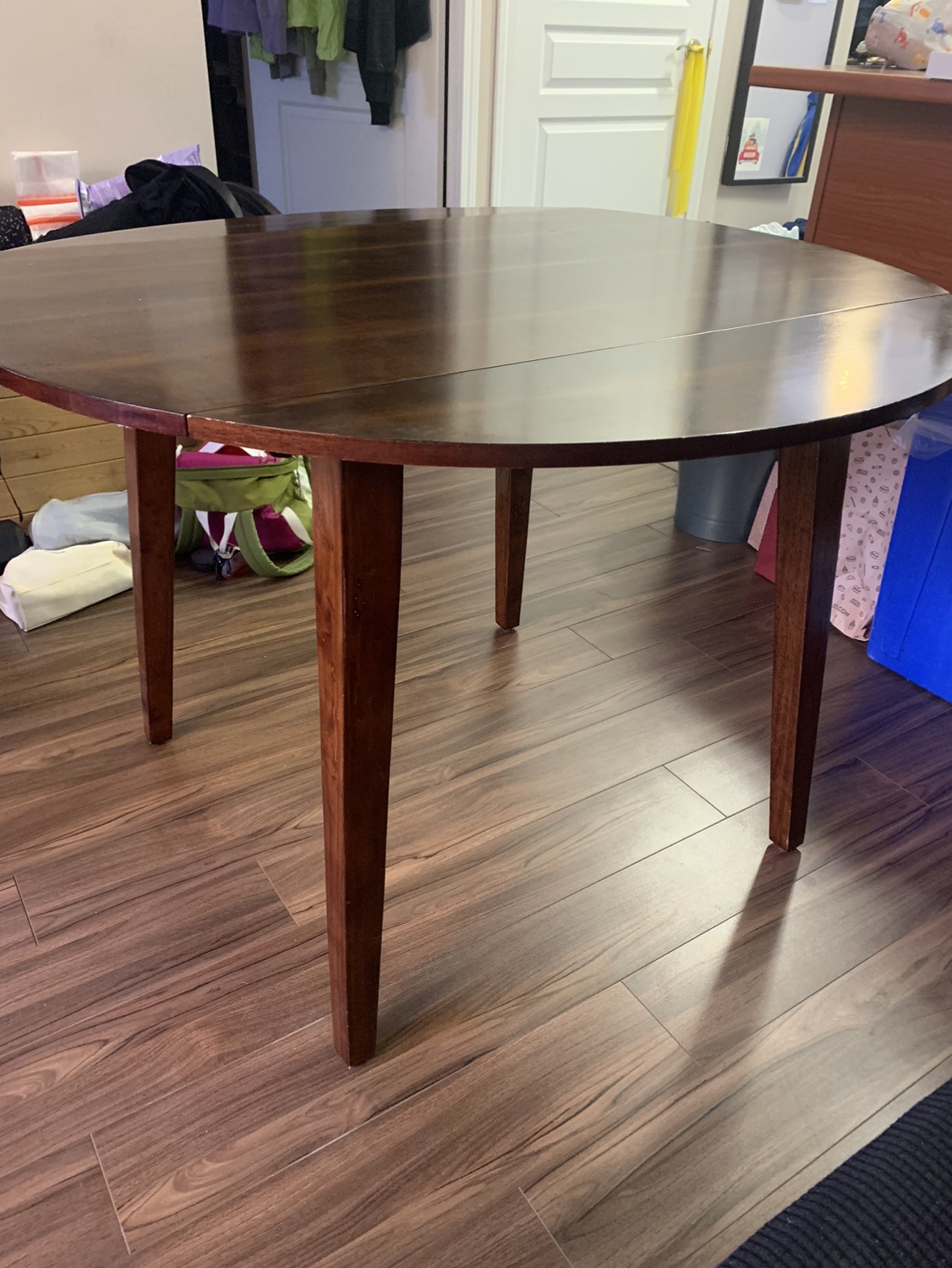 Foldable Round wood table - photo 2