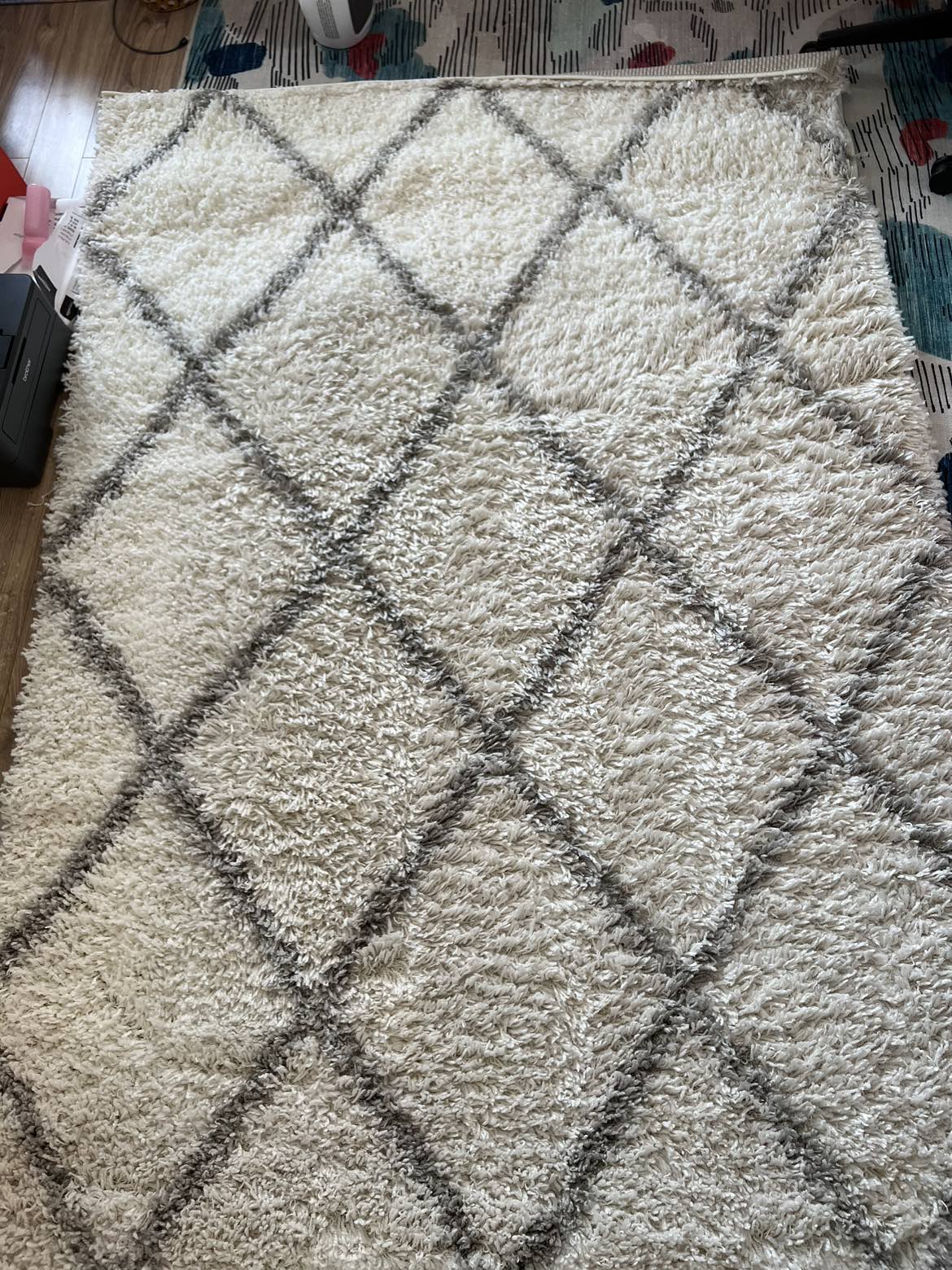 Off-white shag rug 5’3 x 7’6 - photo 2