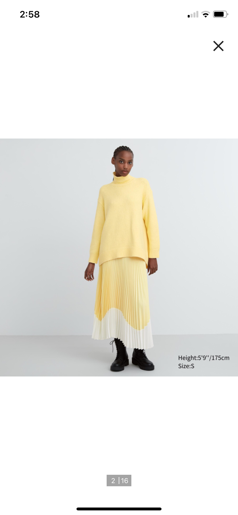 New with tag oversized sweater XL Uniqlo yellow image indicator(3)