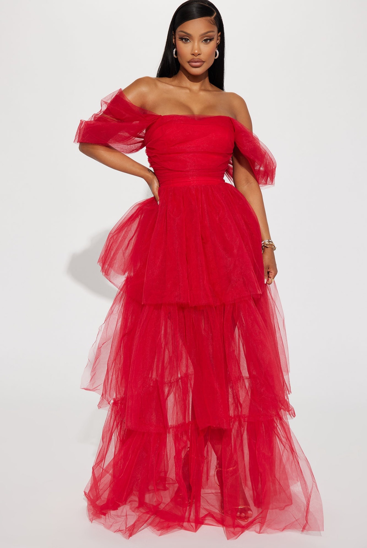 Khloe Tulle Gown - Red Dress (Valentine)