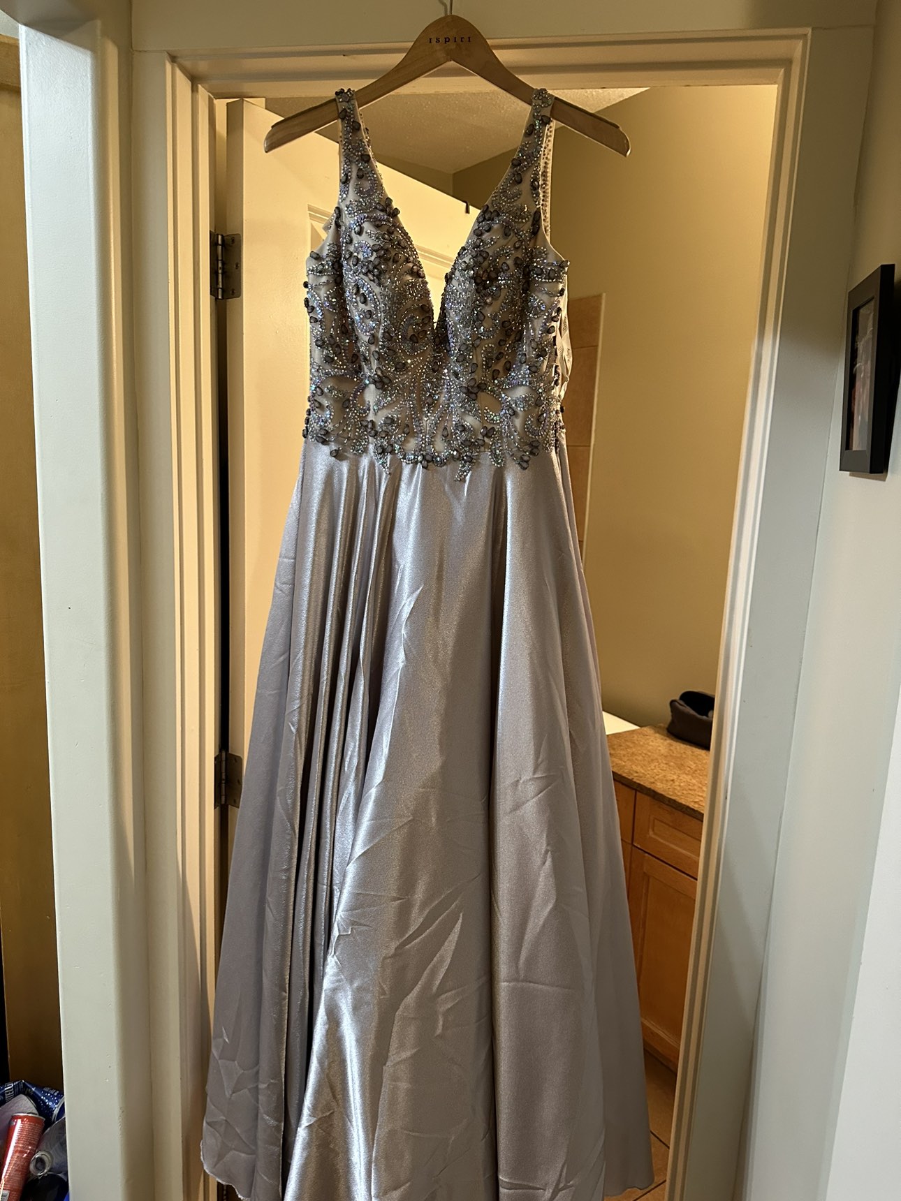 Purple rose grad dress