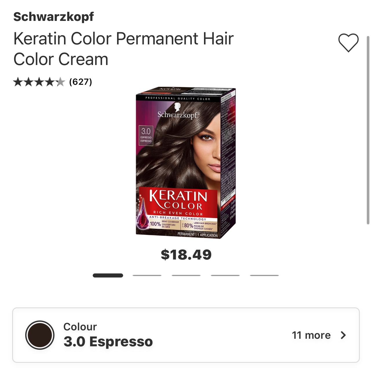 Schwarzkopf Keratin Color Permanent Hair Color, 3.0 Espresso thumbnail