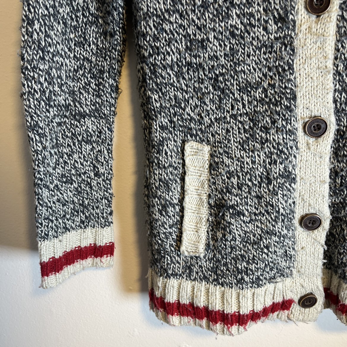 Roots Kids Cabin Cardigan Knit Salt & Pepper Sweater image indicator(8)