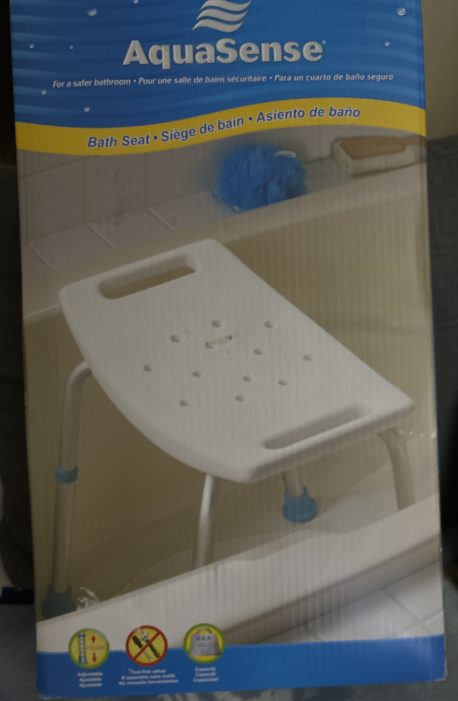 Brand New Aqua sense, bathroom chair.