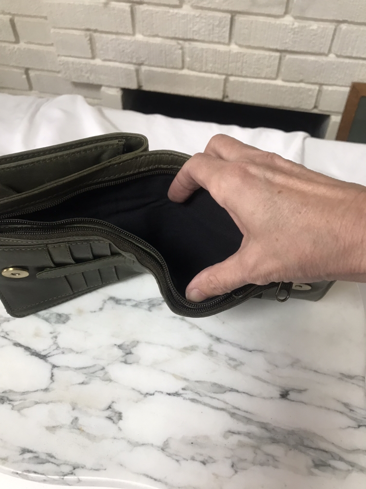 Leather Crossbody Bag.  Khaki. image indicator(5)