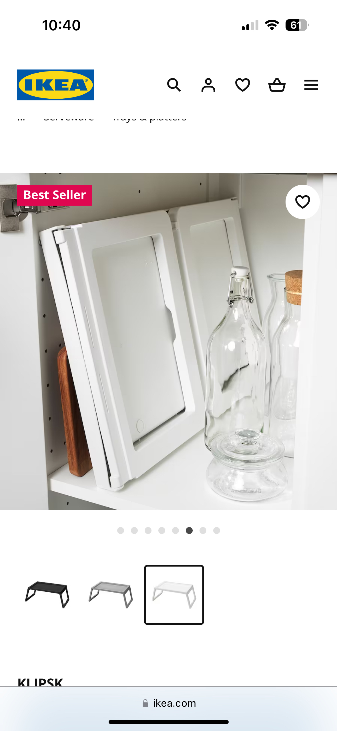 IKEA bed tray KLIPSK - photo 3