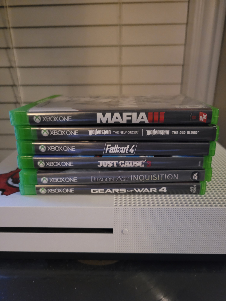 Xbox One S, with controller and games - photo 2