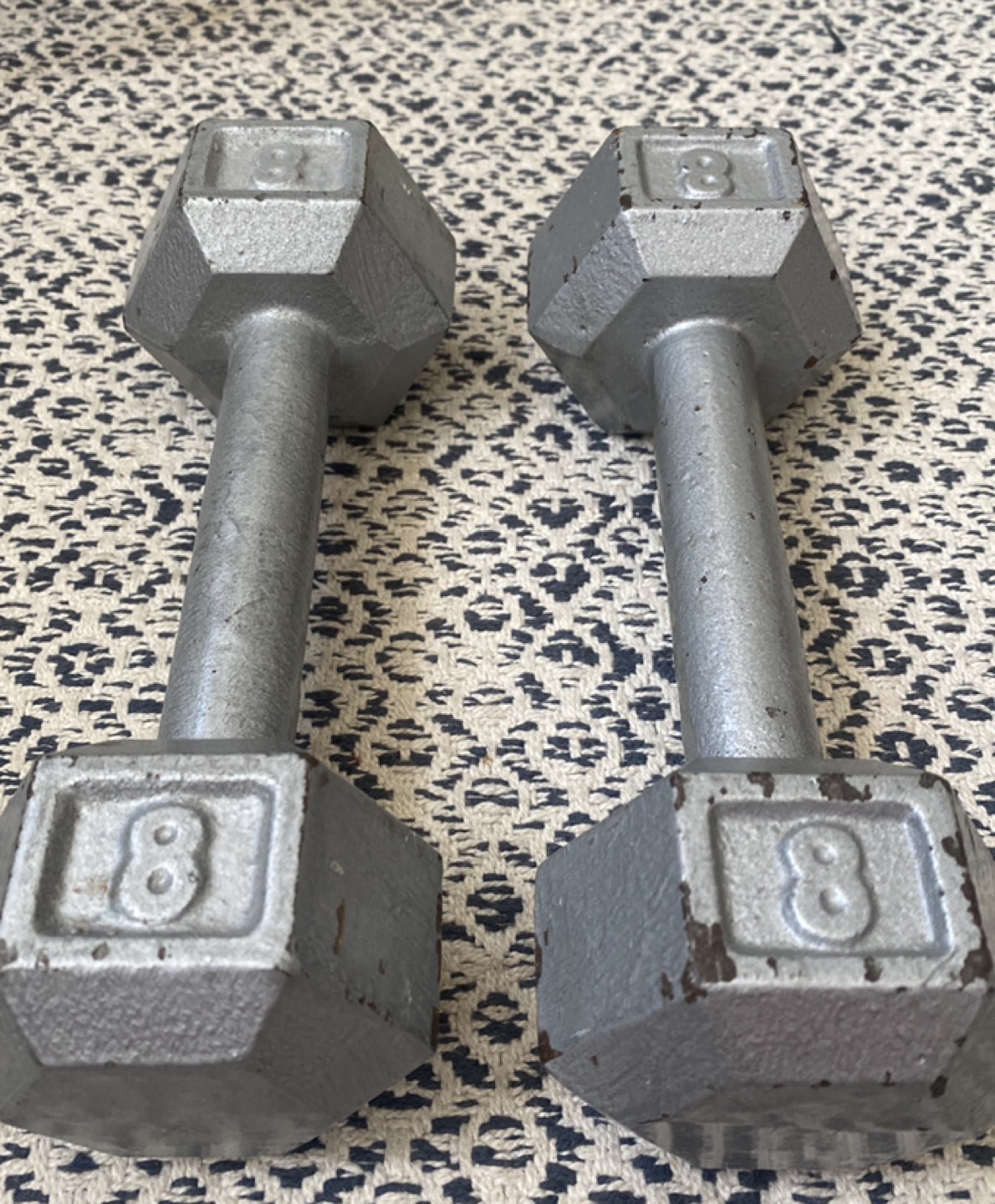 🥕 8 lb dumbbells 💪