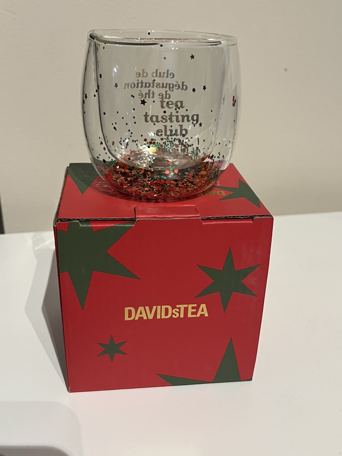 David’s Tea - Tasting Club Glass Holiday Confetti Bubble Cup image indicator(2)