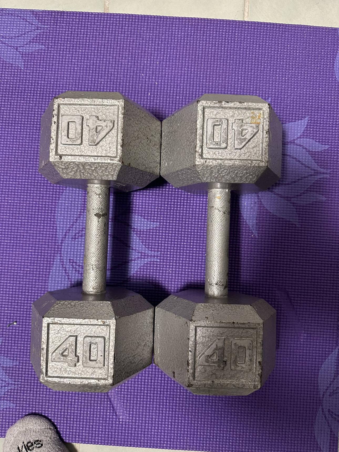 40lbs Dumbbells x 2