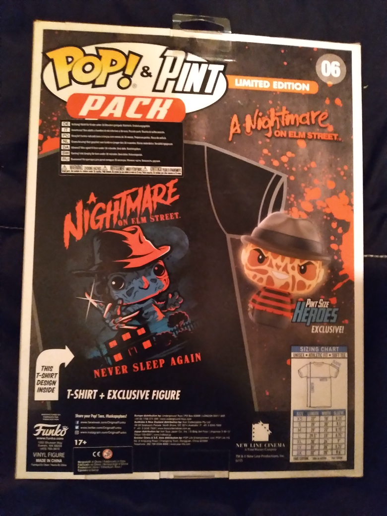 FREDDY KRUEGER T-SHIRT & FIGURE - FUNKO POP & PINT - SMALL image indicator(9)