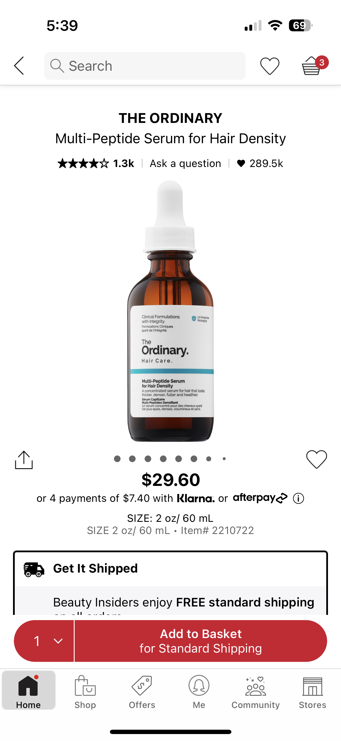 The Ordinary multi-peptide hair serum BNIB - photo 2