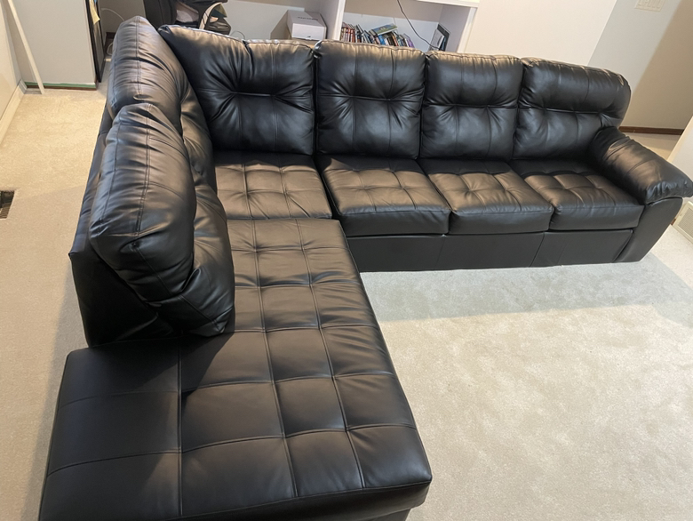 Sectional Black Couch.