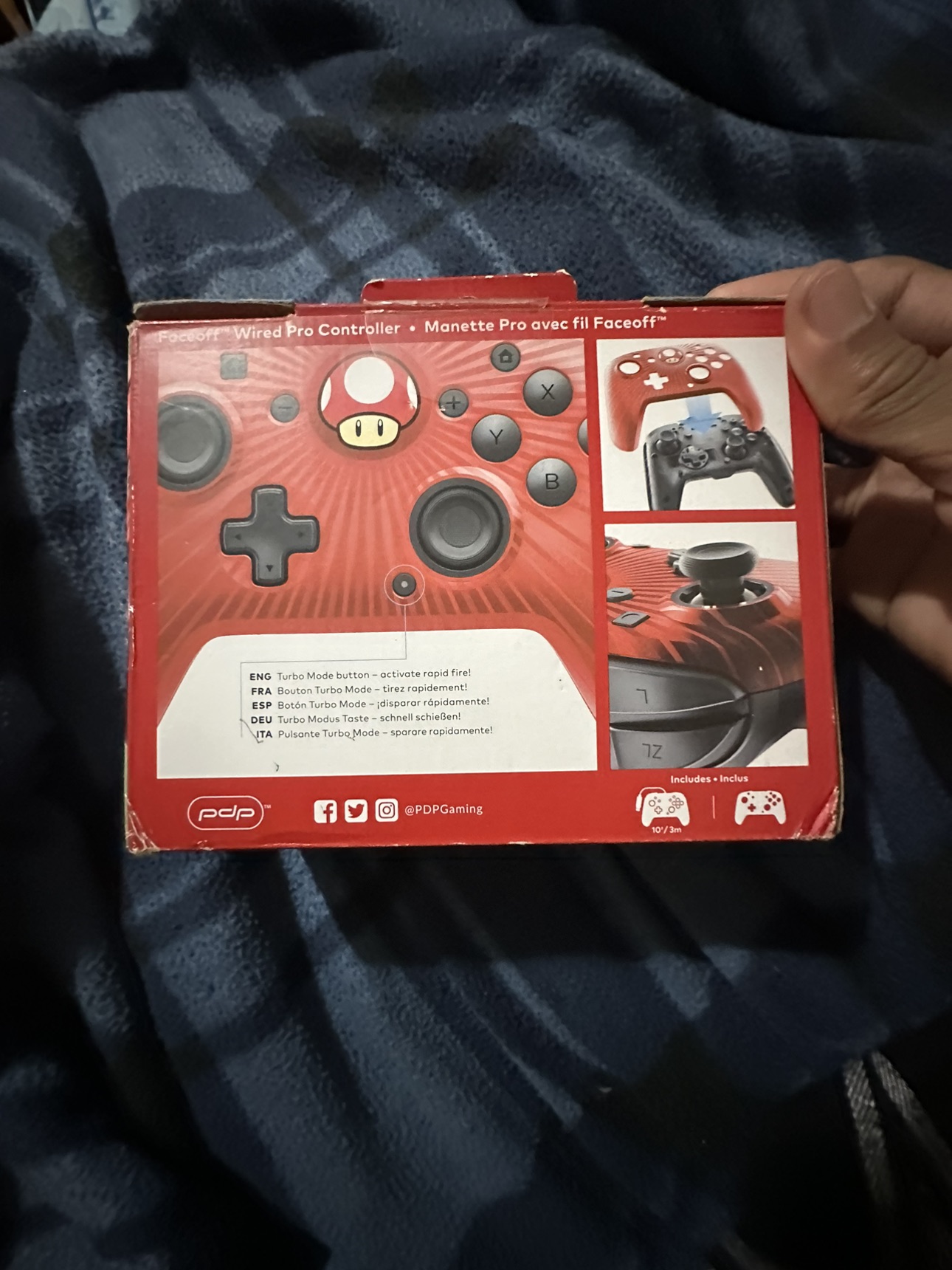 Open box nintendo switch face off wired controller - photo 3