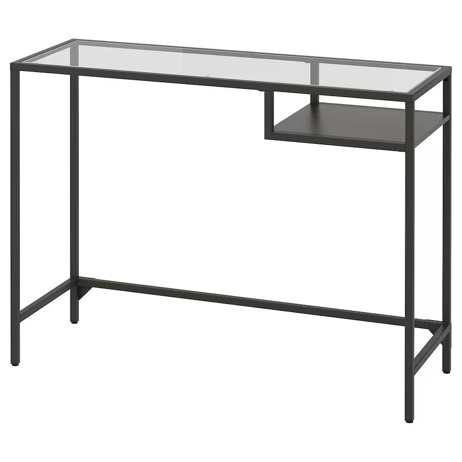 IKEA, Laptop table, black/glass