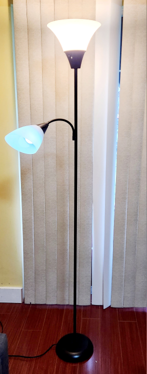 Floor Lamp. Double lamp reading and uplighter