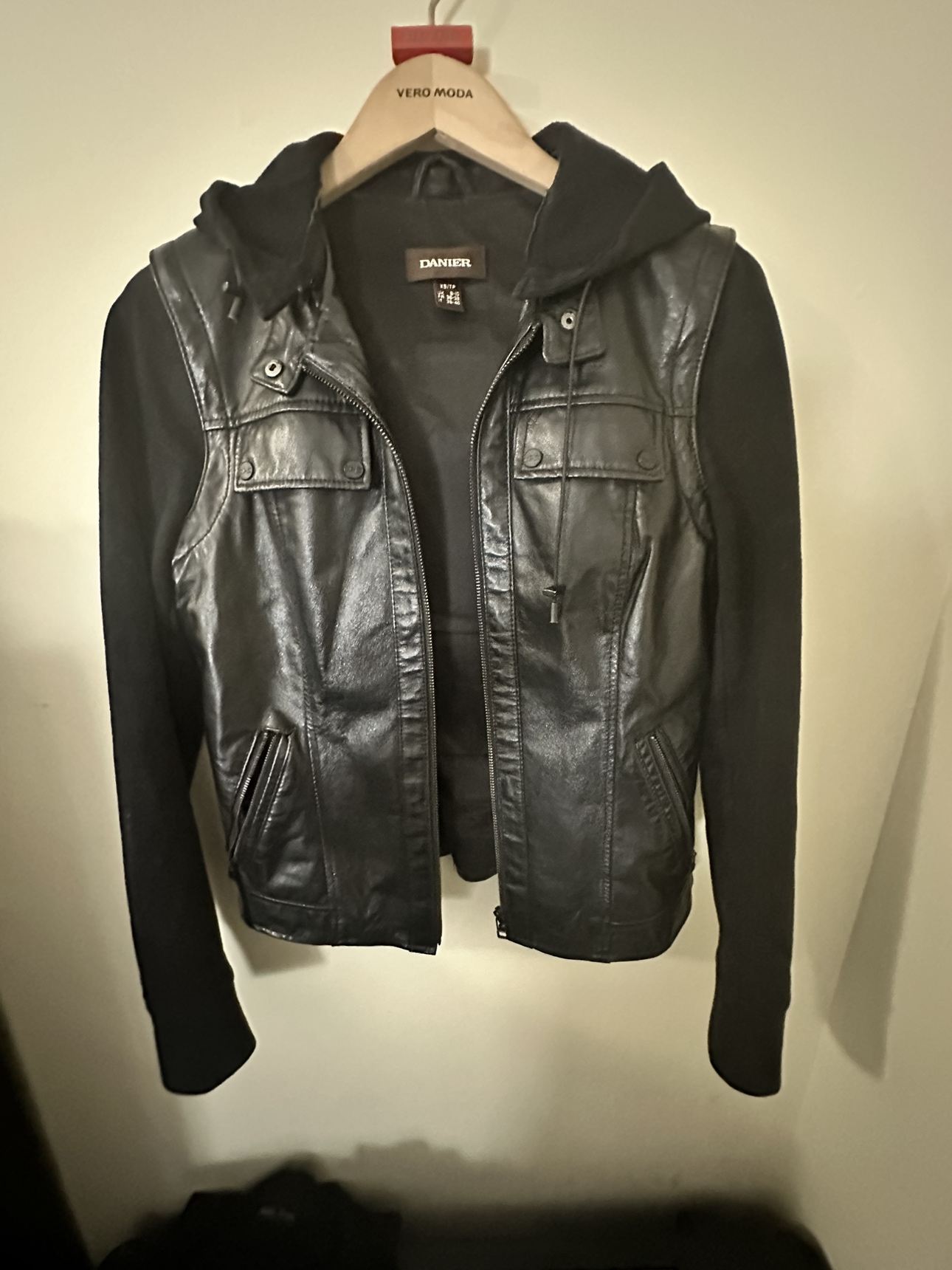 Danier leather jacket size xs