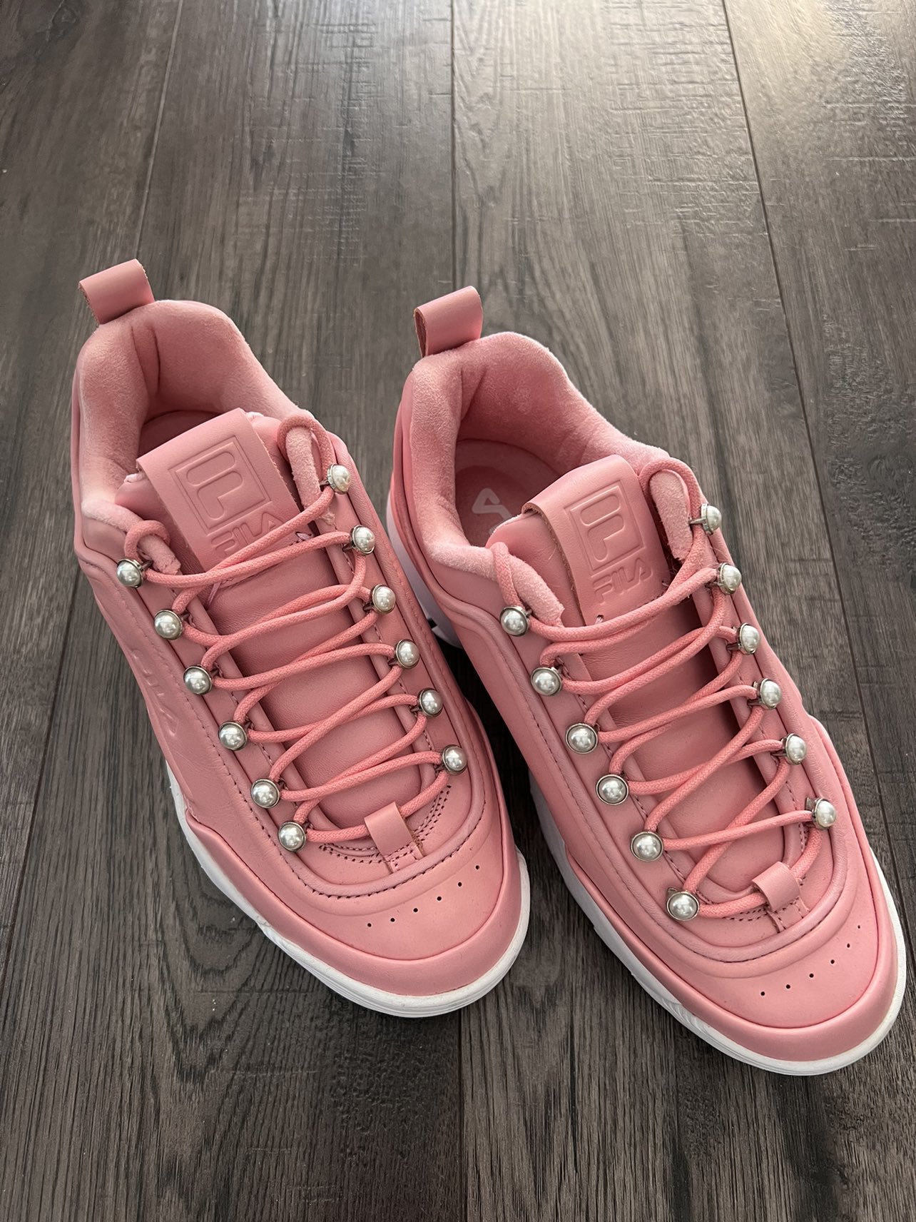 Fila Dynasty Pink Pearl Disruptor Zero Sneakers, Never Worn - photo 3
