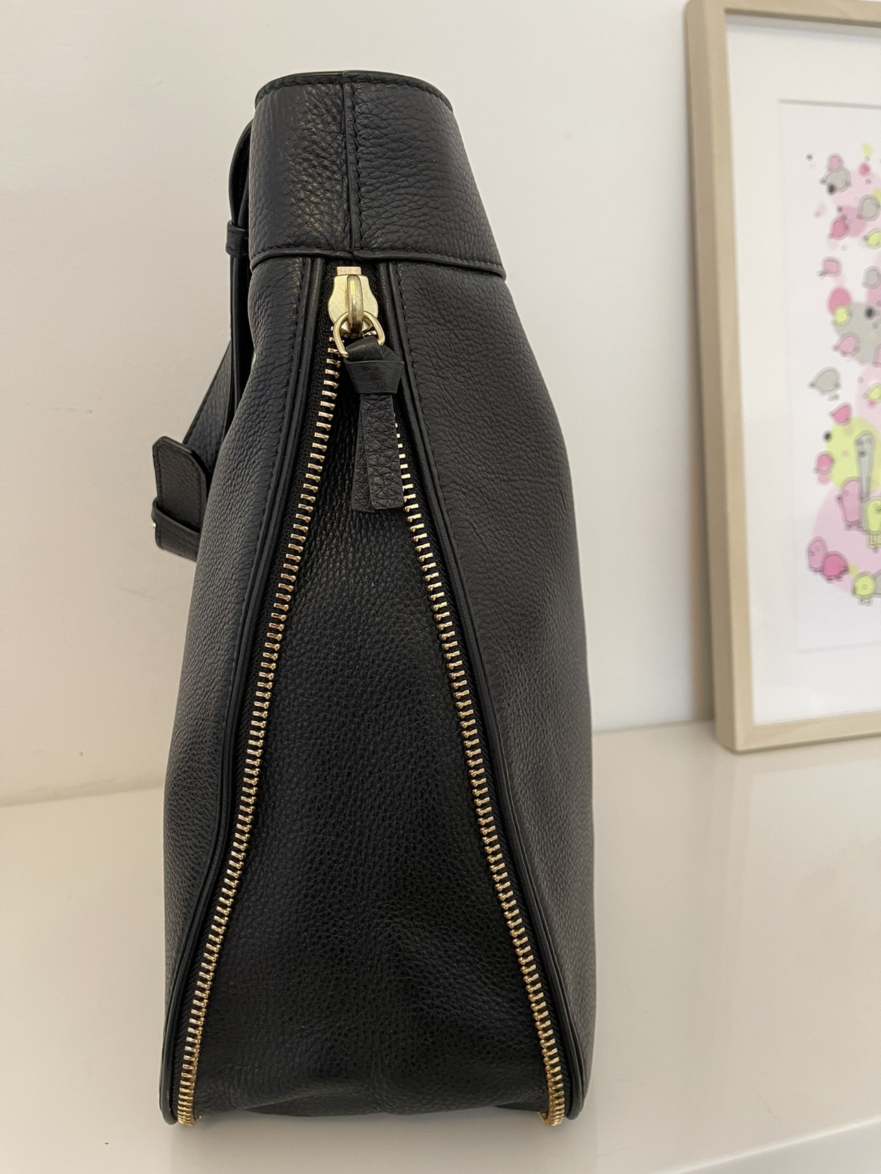 Tory Burch Robinson Tote Pebble Leather Black Bag - photo 5