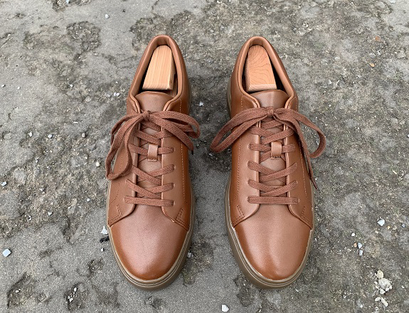 J. Crew Court Sneakers, size 11, Vibram Sole, Brown Leather thumbnail