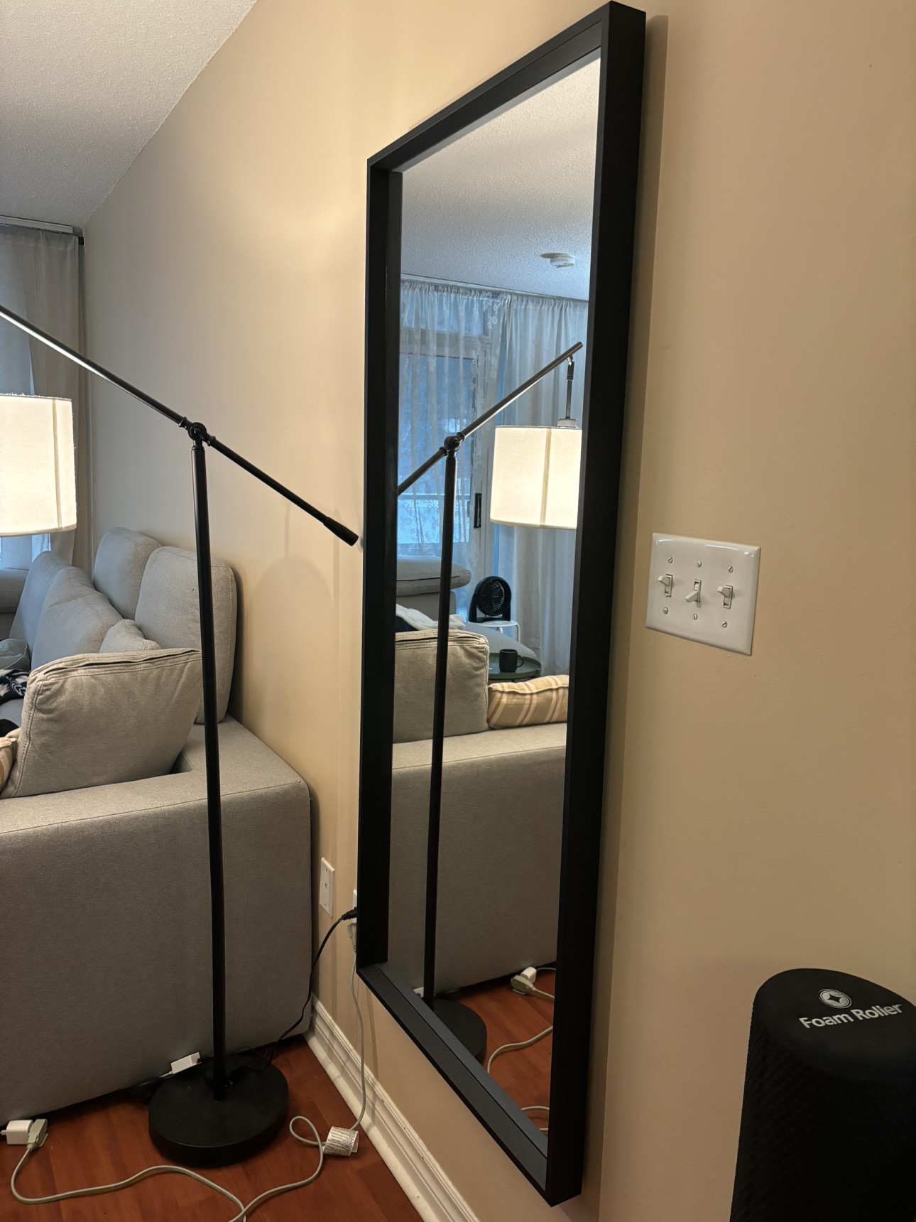 Ikea mirror and floor lamp $80 thumbnail
