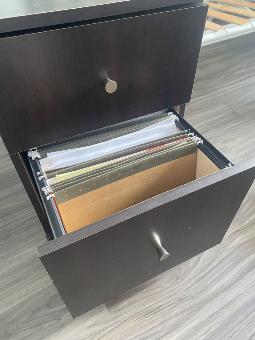 Side table with filing cabinet drawer - photo 3