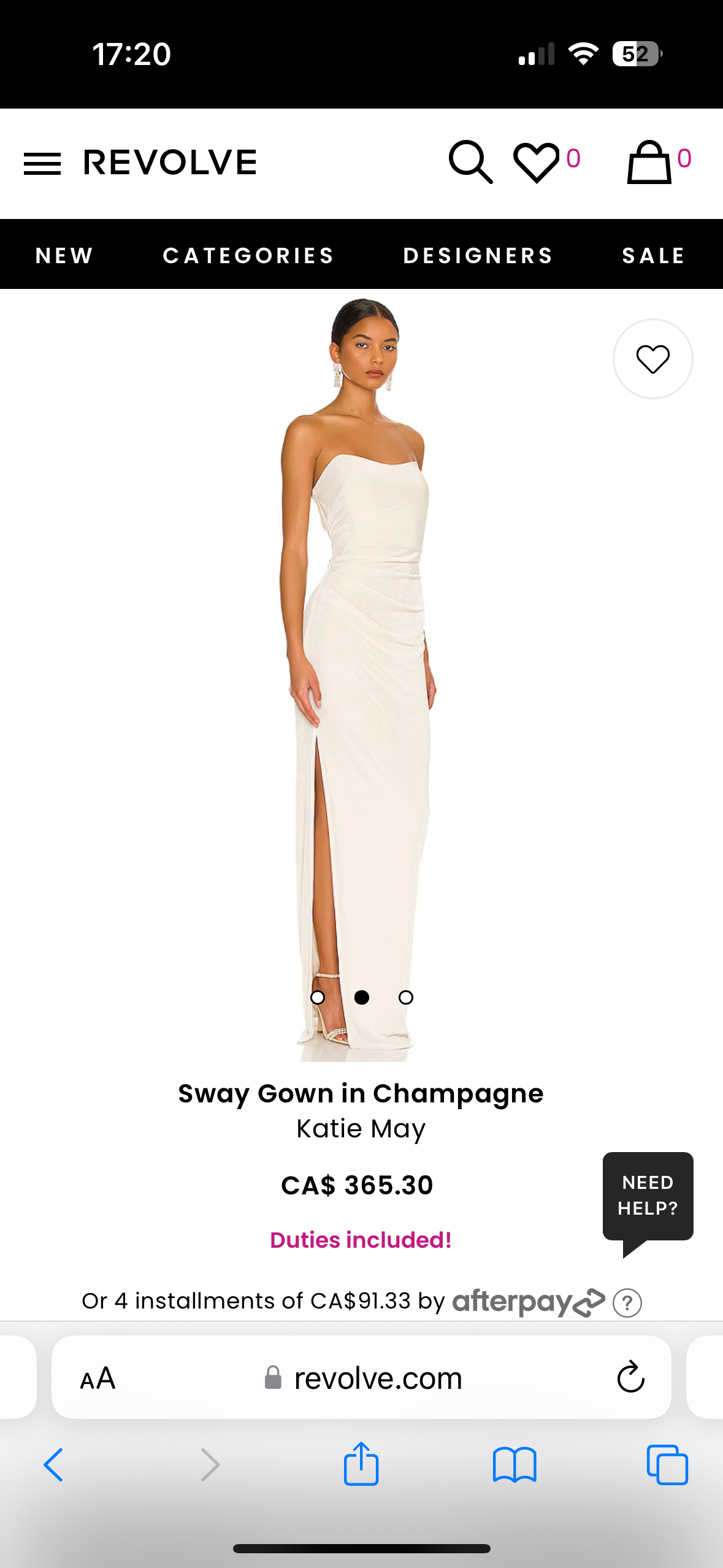 Champagne Katie May - REVOLVE dress - NEW