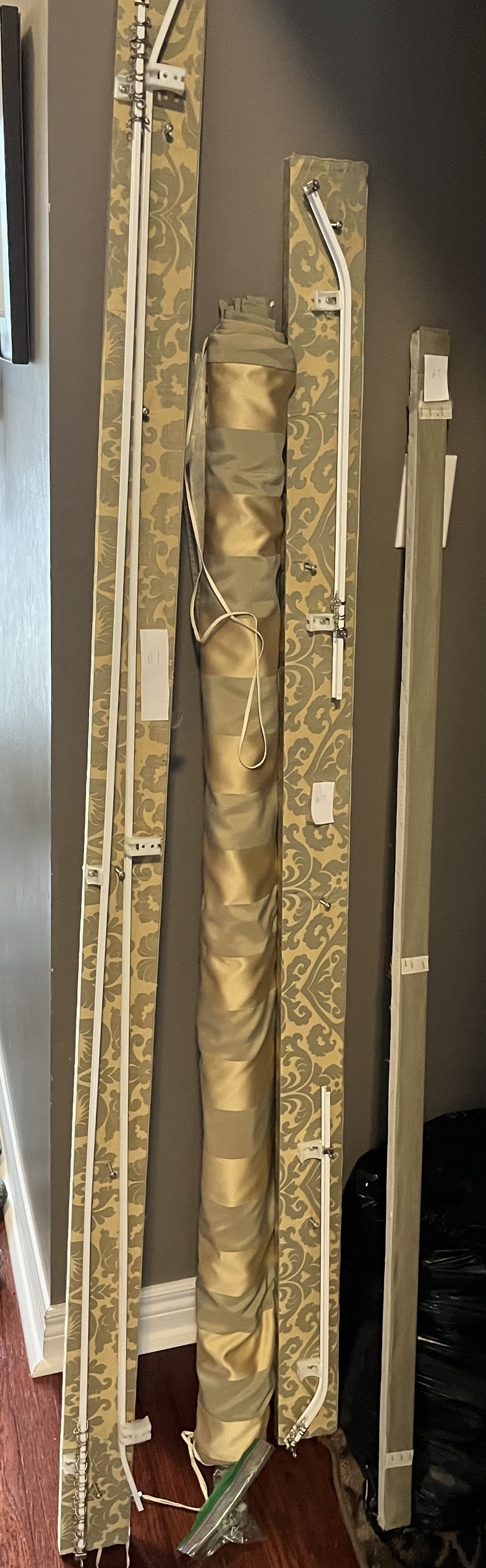 🥕Curtains, 2 sets, with Rods, Sheers not included image indicator(2)