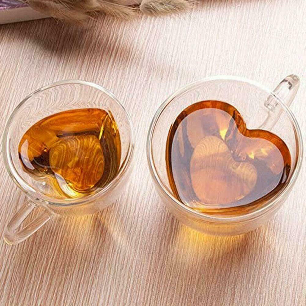 Heart Glass Mugs Pair - photo 2