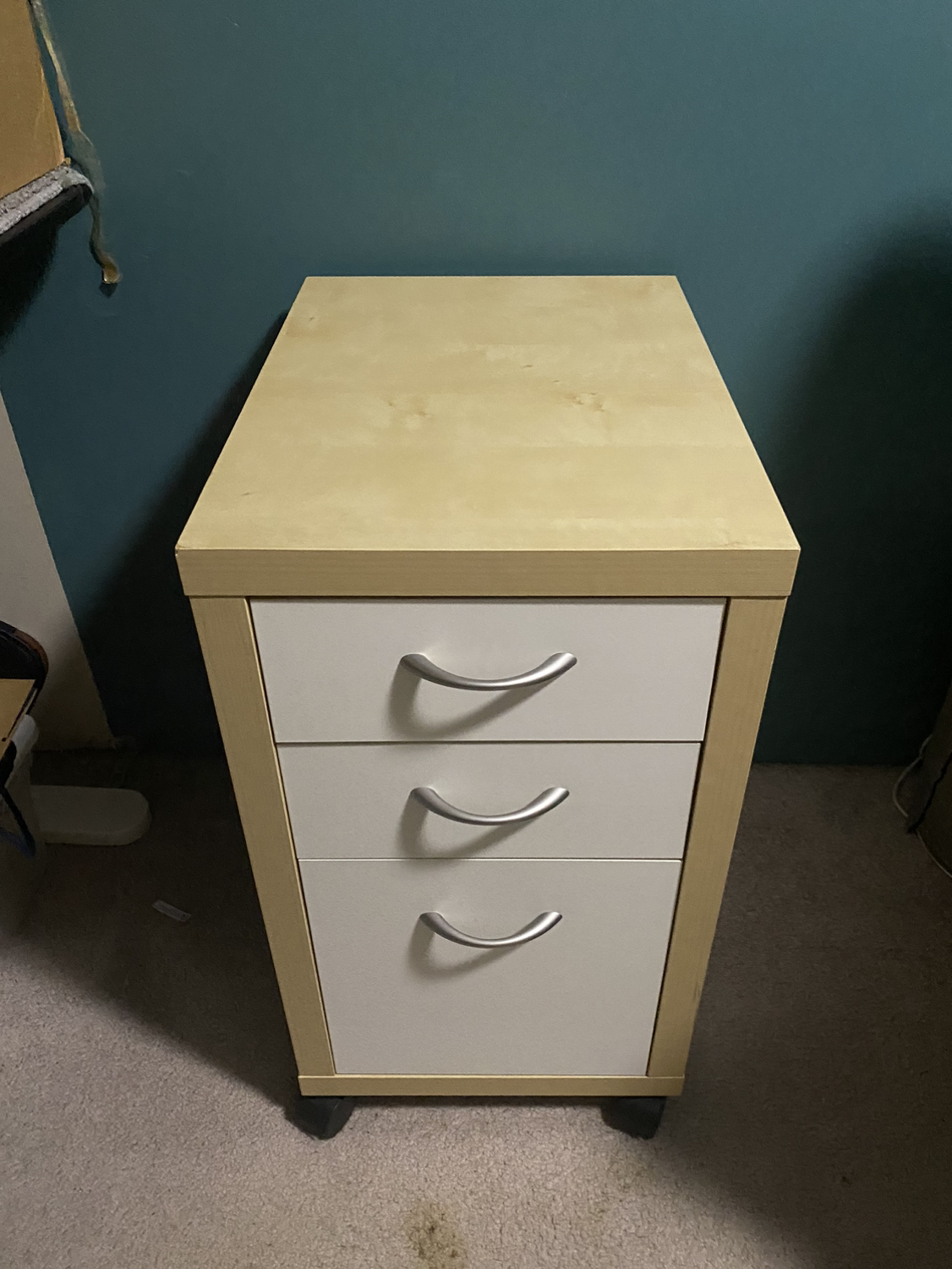 wooden style ikea drawer with wheels thumbnail