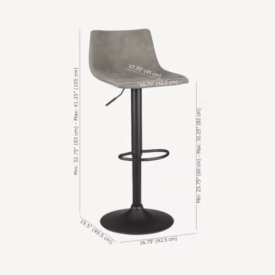 Grey Barstool - photo 4