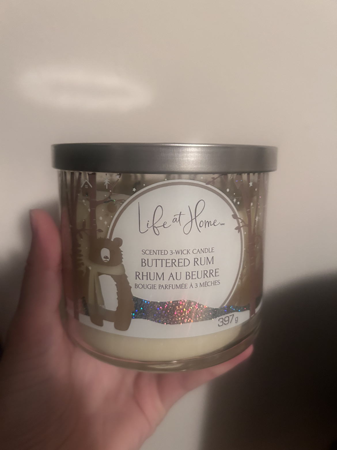 buttered rum scented candle