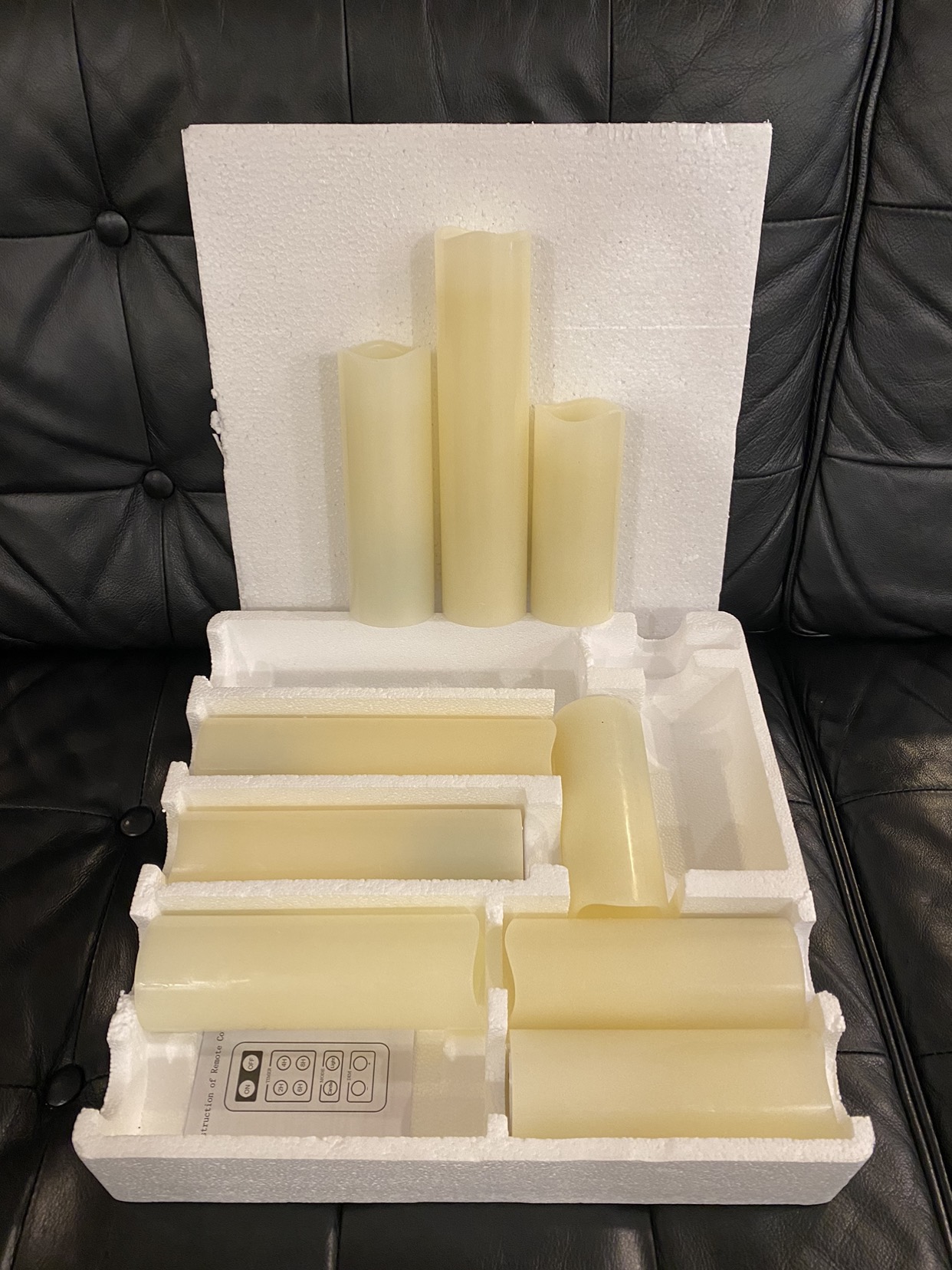 Real Wax Pillar LED candles - wedding/party decor! - photo 2