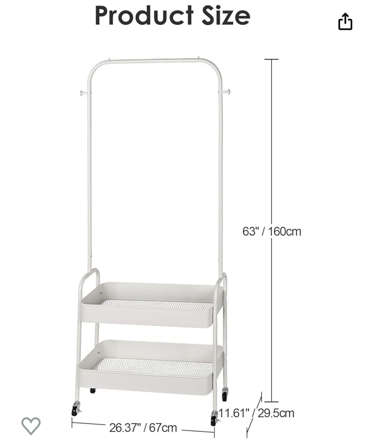 Garment Clothes Rack With Storage thumbnail